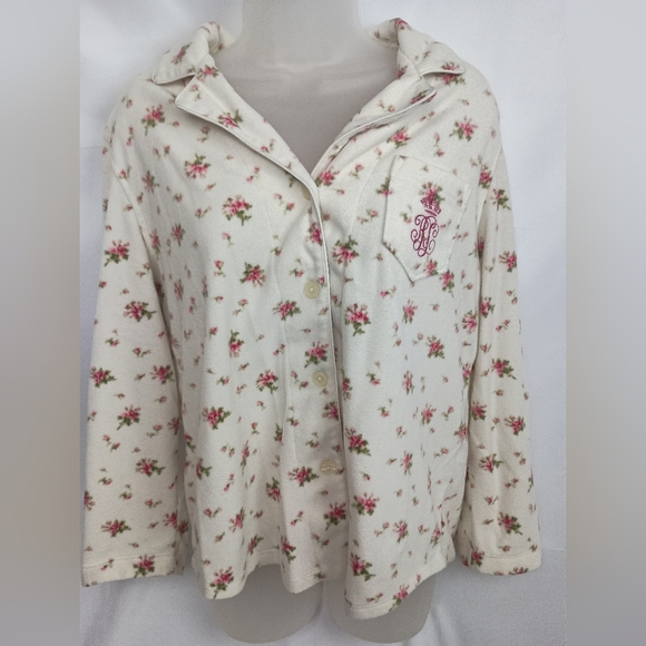 Ralph Lauren Floral Pajama Set - Cream and Pink (#367) - Picture 3 of 6